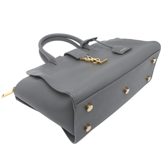 SAINT LAURENT Gray Leather Bag - Picture 3 of 9